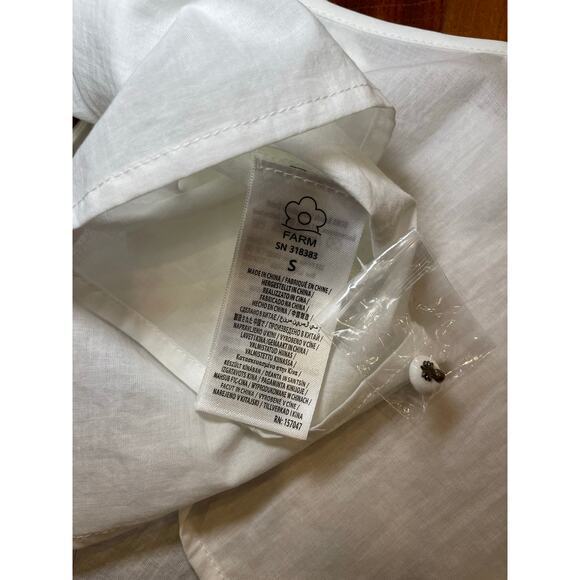 NWOT FARM Rio Women Small Tank Top Cami Cropped Spaghetti Strap V Neck Boho - Picture 6 of 7